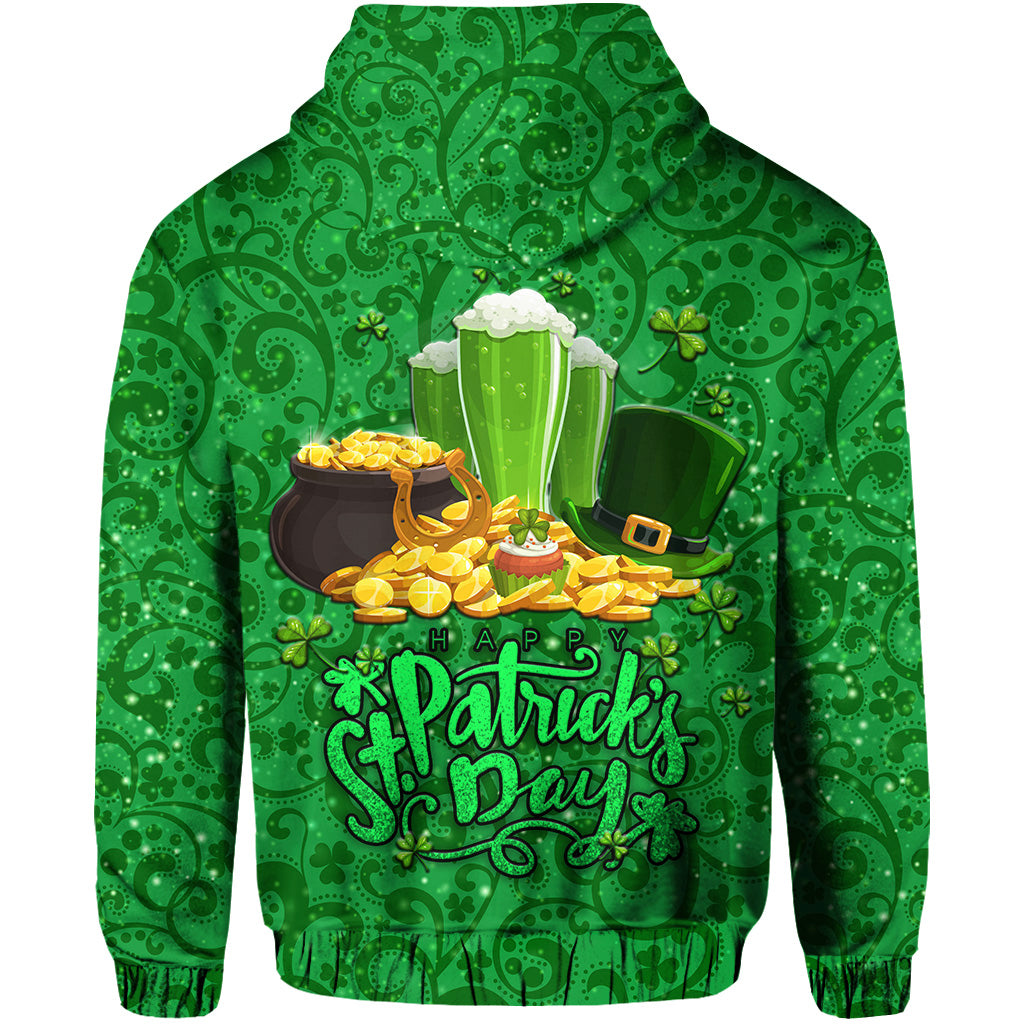 Ireland Happy Saint Patricks Day Hoodie With Shamrock