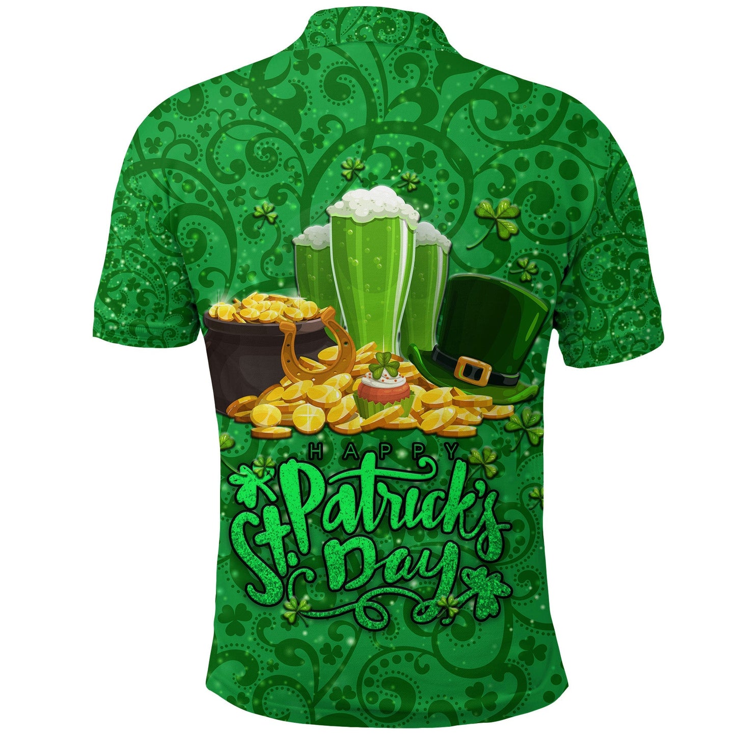 Ireland Polo Shirt Happy Saint Patricks Day With Shamrock