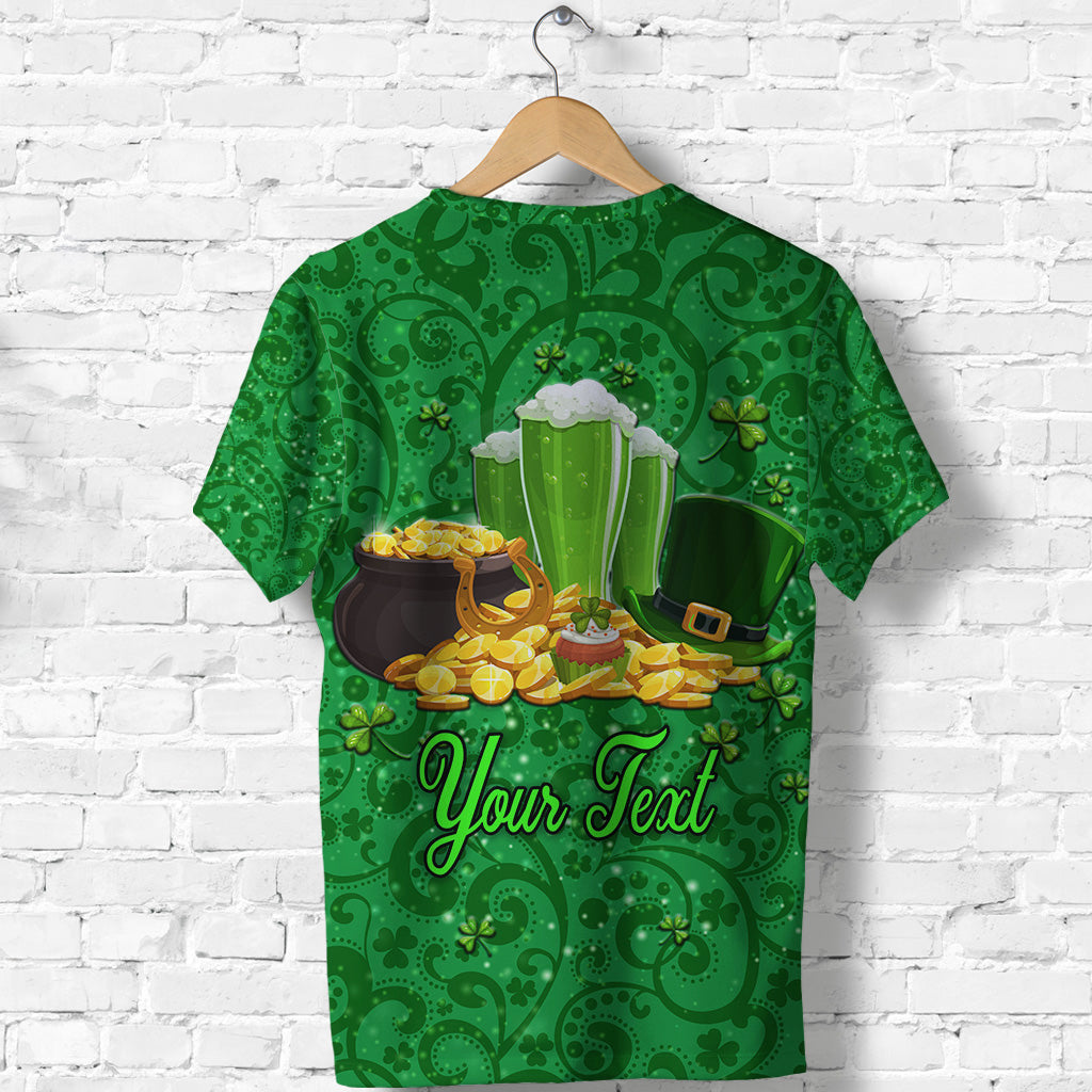 Custom Ireland Happy Saint Patricks Day T Shirt With Shamrock
