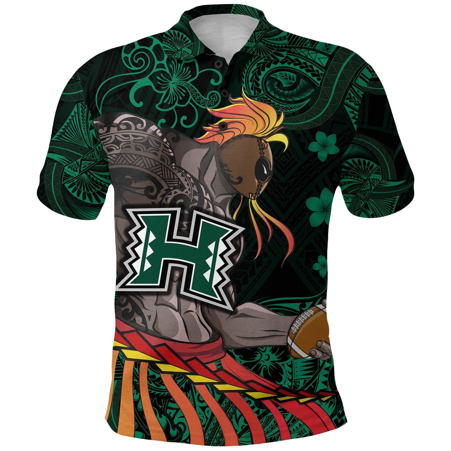 Hawaii Warriors Polynesian Polo Shirt Unique Style - Green
