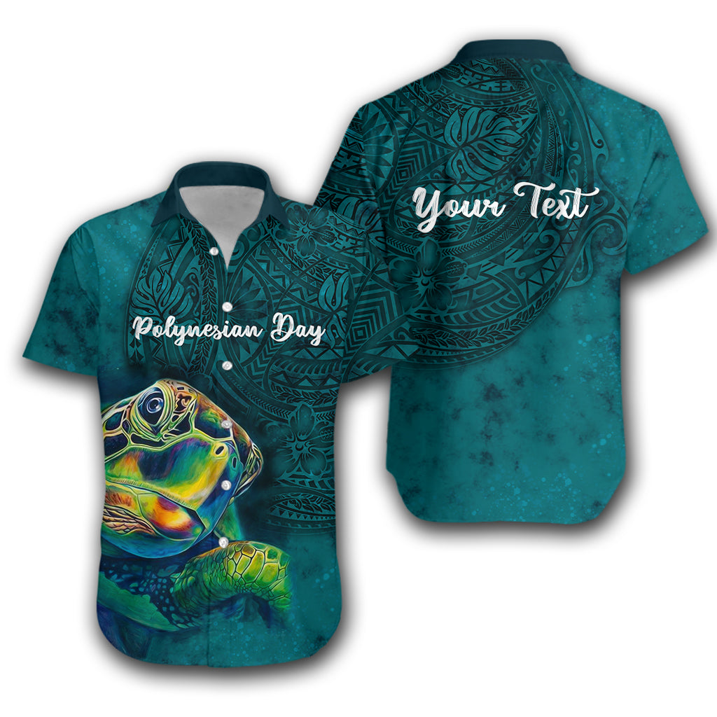 Custom Personalised Polynesian Day Hawaiian Shirt Ocean Style -