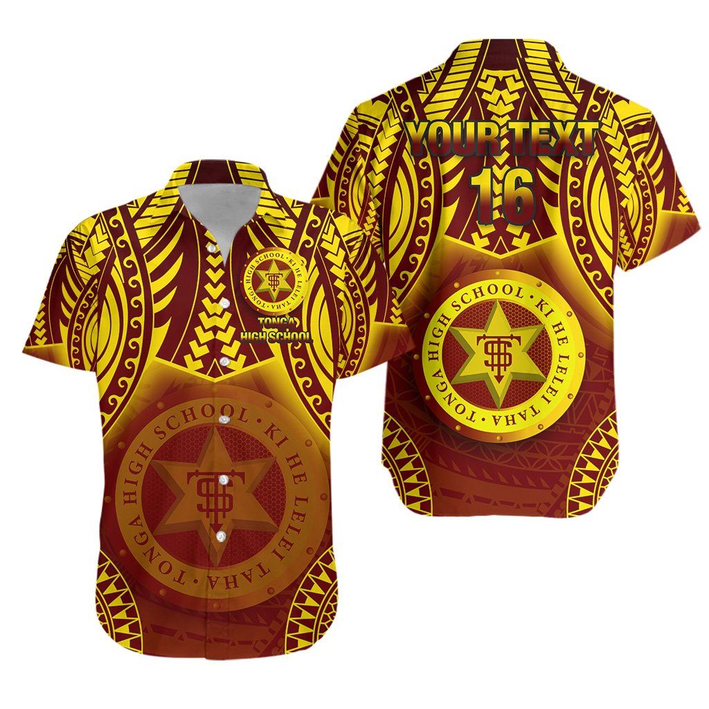 Custom Personalised Tonga High School Hawaiian Shirt Simple Polynesian, Custom Text and Number