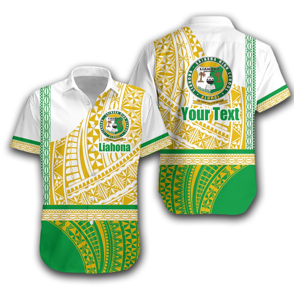 Custom Personalised Liahona Tonga Hawaiian Shirt Polynesian Traditional Style