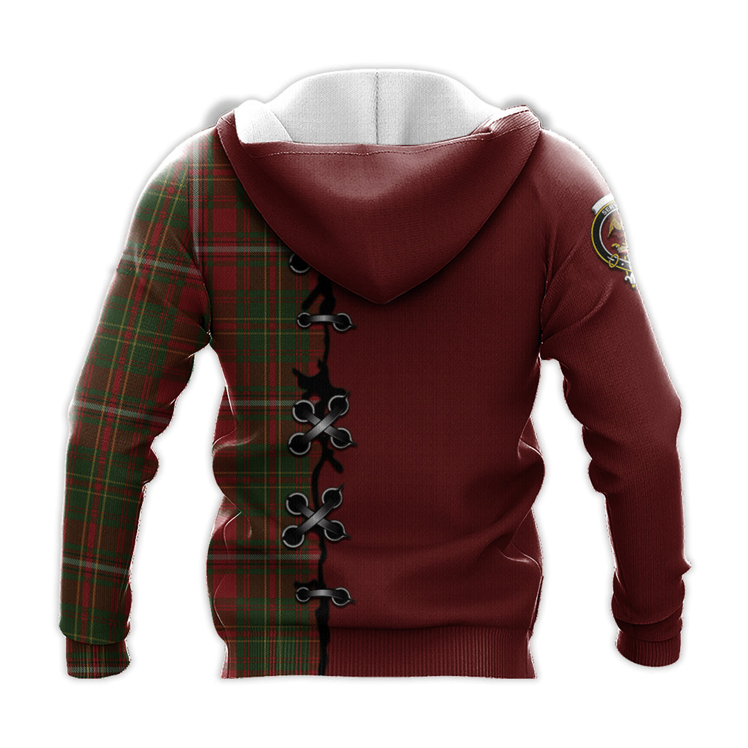 Printivon Hay Tartan Hoodie Lion Rampant And Celtic Thistle Style
