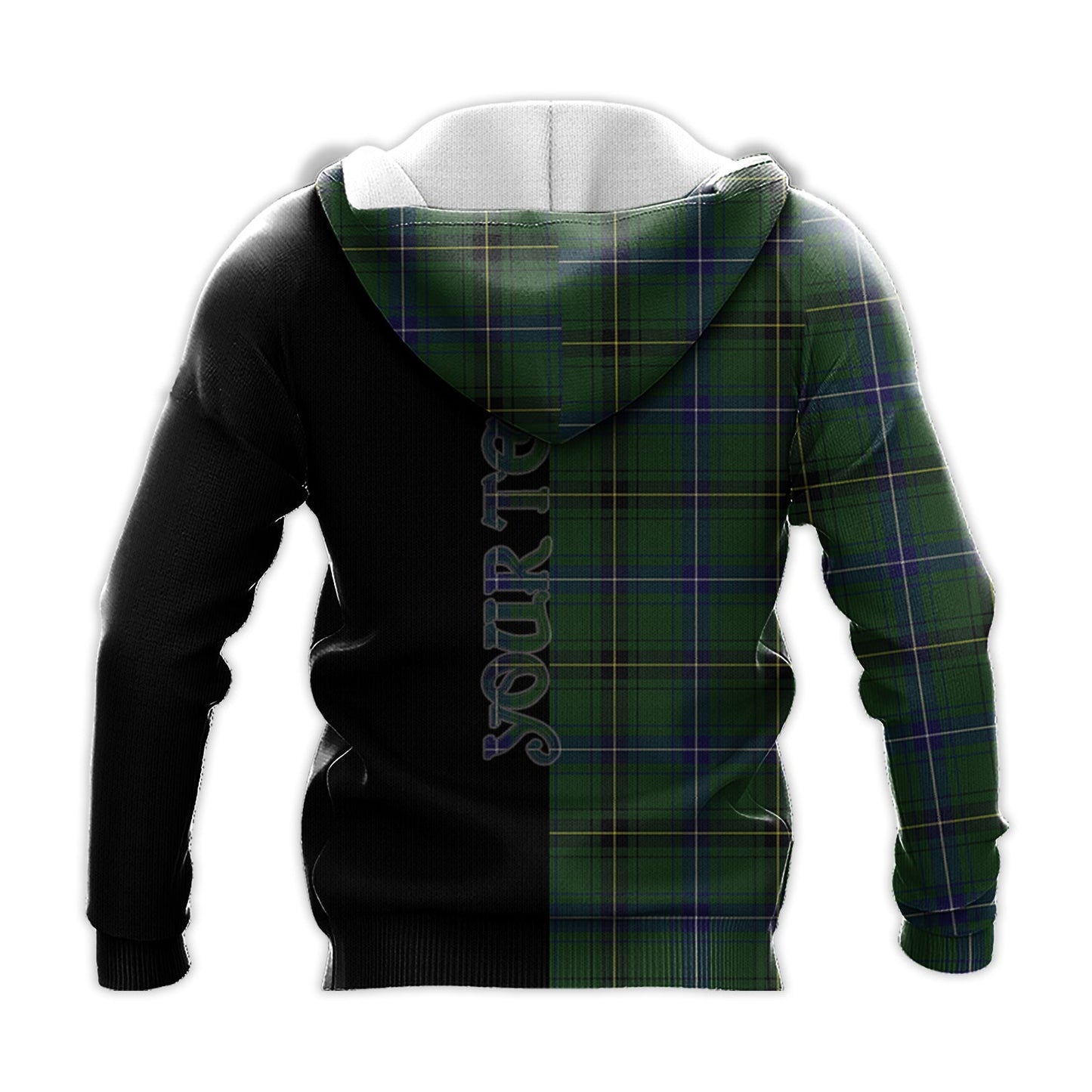 Printivon Henderson Modern Tartan Personalize Half Hoodie