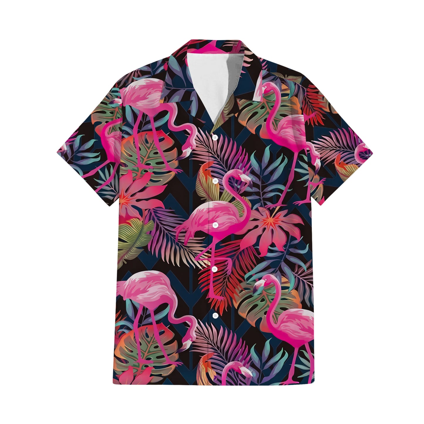 Flamingo Tropical Women's Dress Men's Shirt Couple Suit Polynesian Matching Outfit For Couple