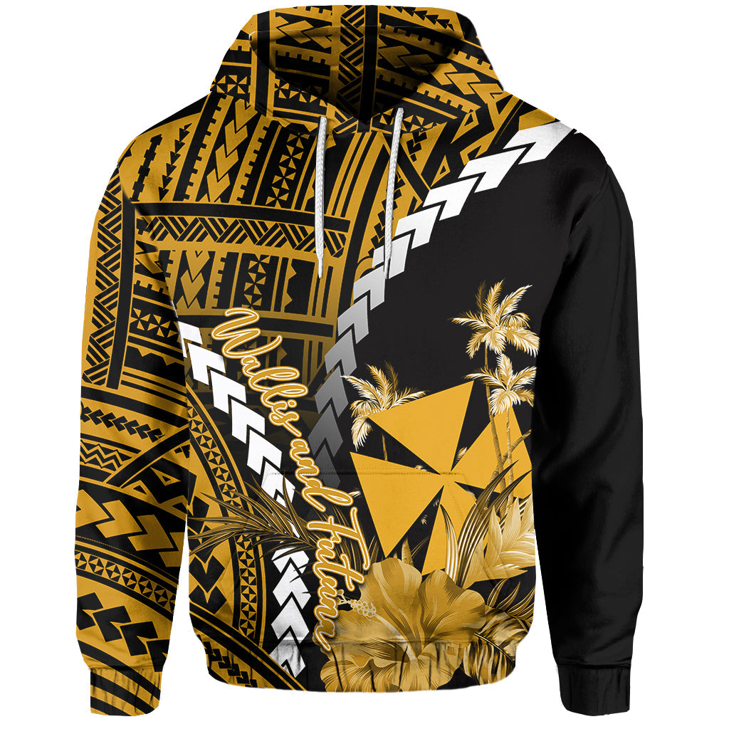 ( Personalised)Wallis and Futuna Hoodie Polynesian Style Gold Color