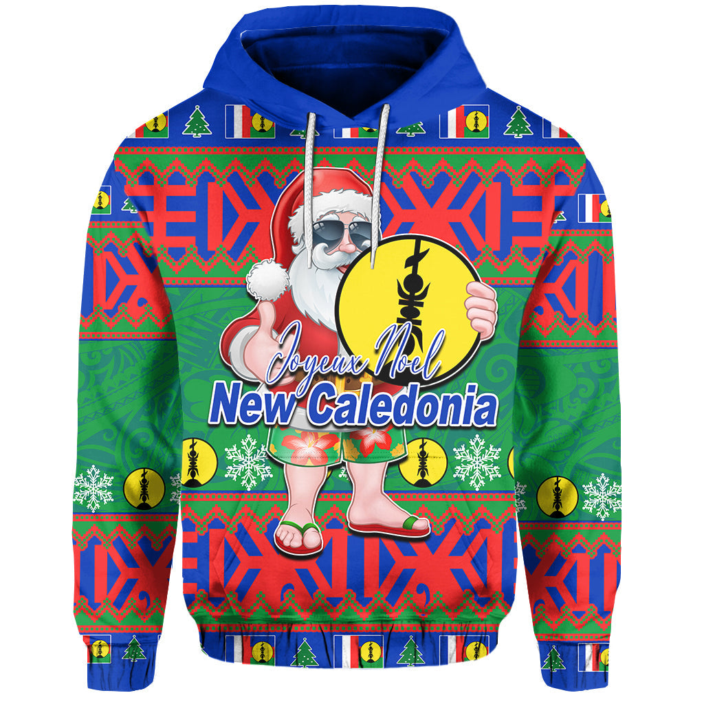 New Caledonia Christmas Hoodie Cool Santa Claus