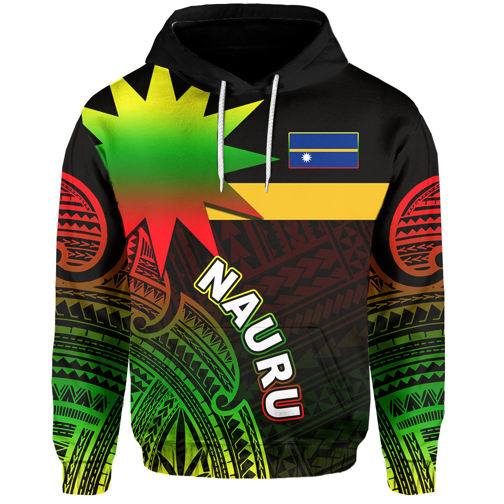 ( Personalised) Nauru Hoodie Flag In Heart No.3