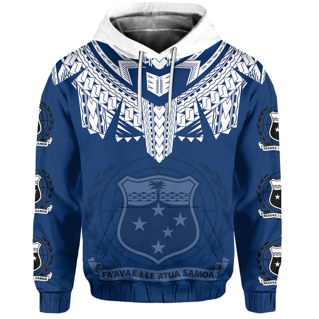 ( Personalised) Samoa Tribal Coat Of Arms Tattoo Hoodie No.3