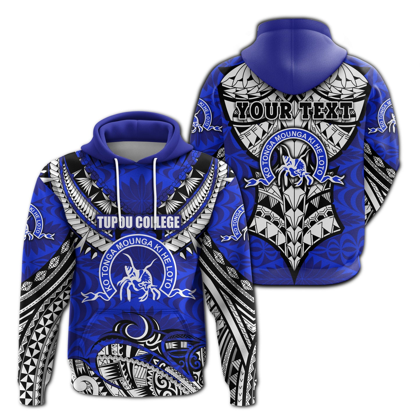 Custom Text Kolisi Ko Tupou College Tonga Hoodie Polynesian Version Special 2
