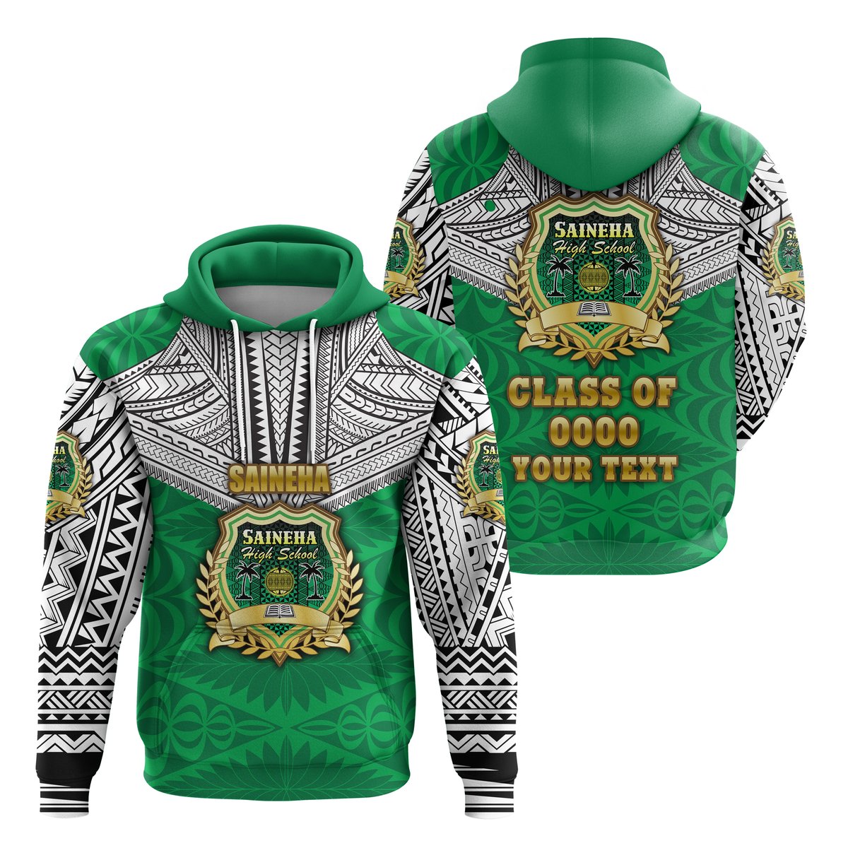 ( Personalised) Saineha Tonga Hoodie Polynesian tattoo Class of