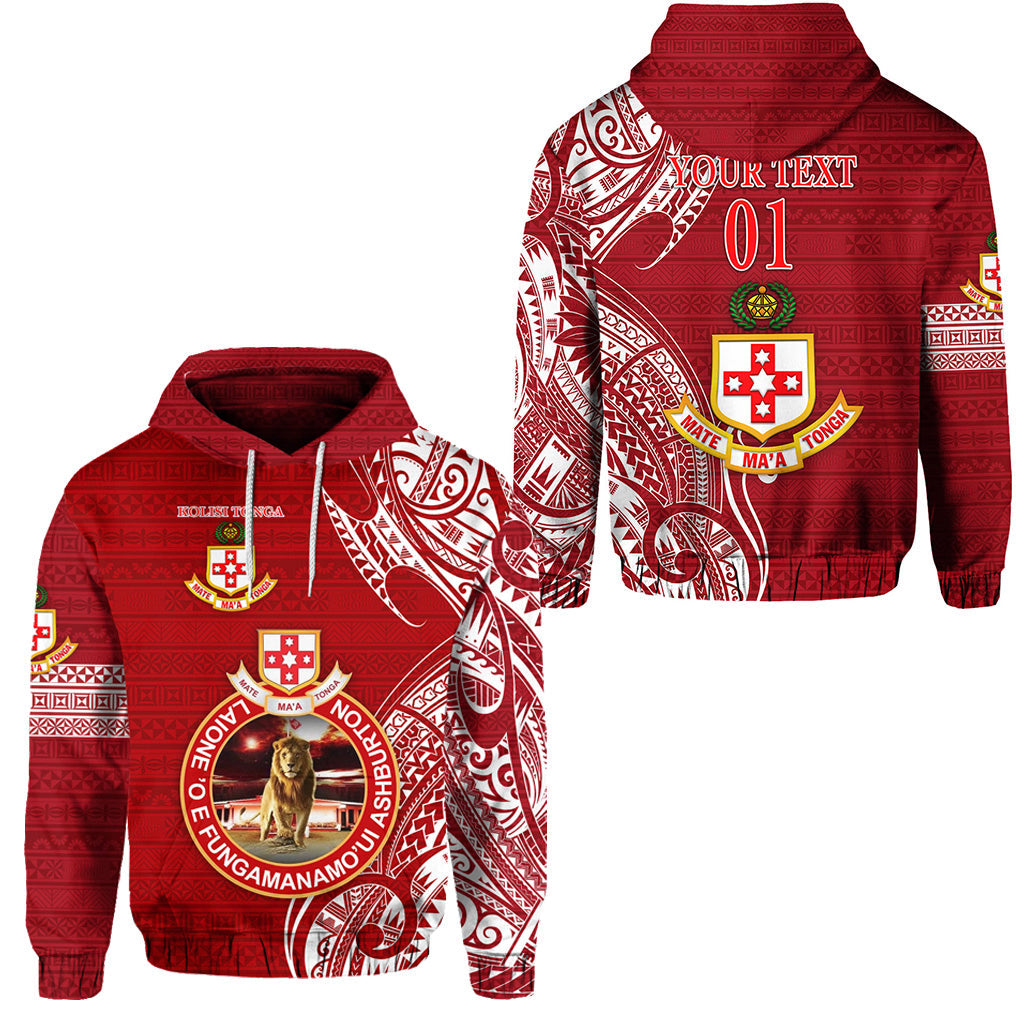( Personalised) Kolisi Tonga Mate Ma'a Tonga Hoodie Laione 'O E Fungamanamo'Ui Ashburton, Text And Number
