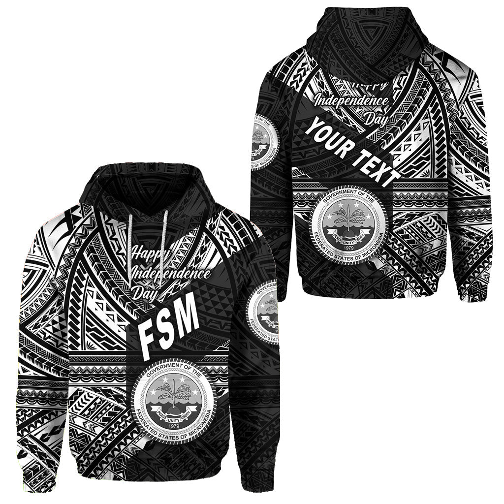 ( Personalised) Federated States of Micronesia Hoodie FSM Happy Independence Day Original Vibes Black