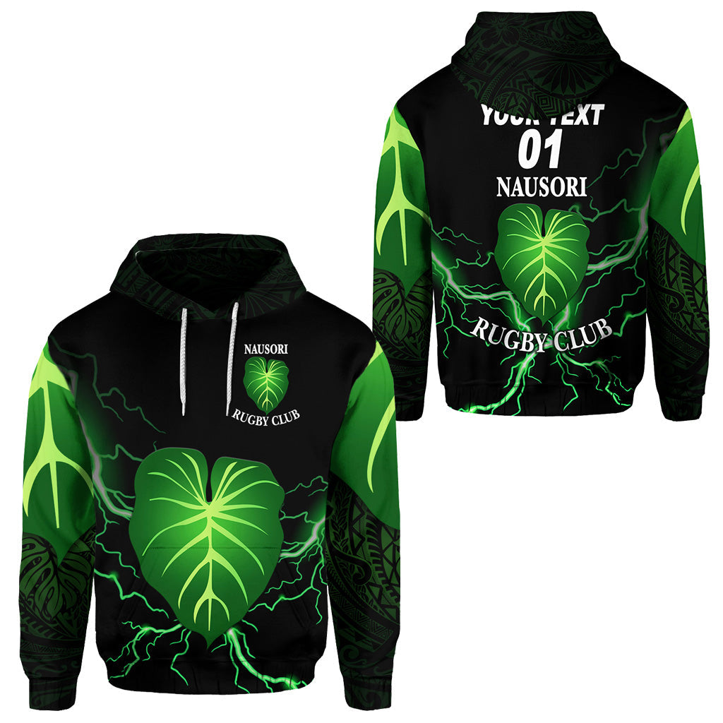 ( Personalised) Fiji Nausori Rugby Hoodie Simple Style, Text And Number