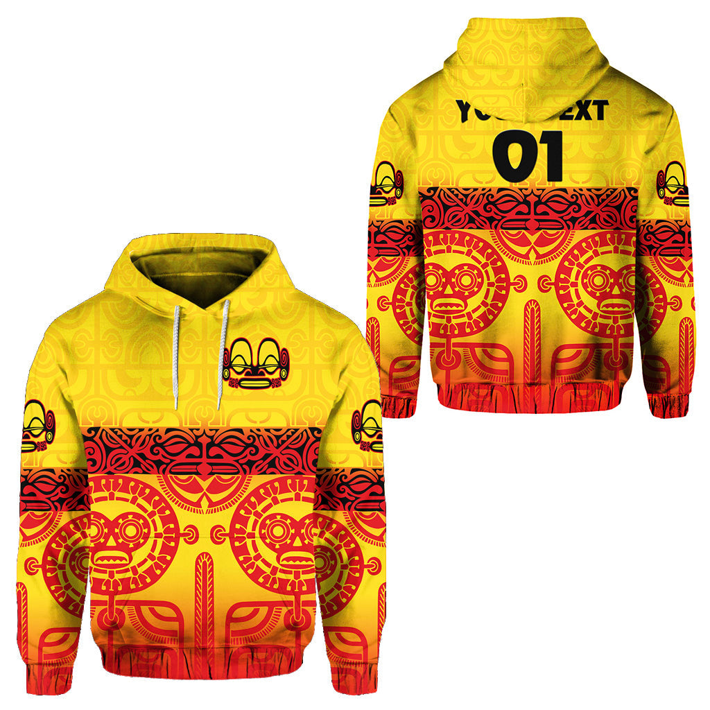 ( Personalised) Marquesas Islands Hoodie Marquesan Tattoo Special Style Gradient Yellow