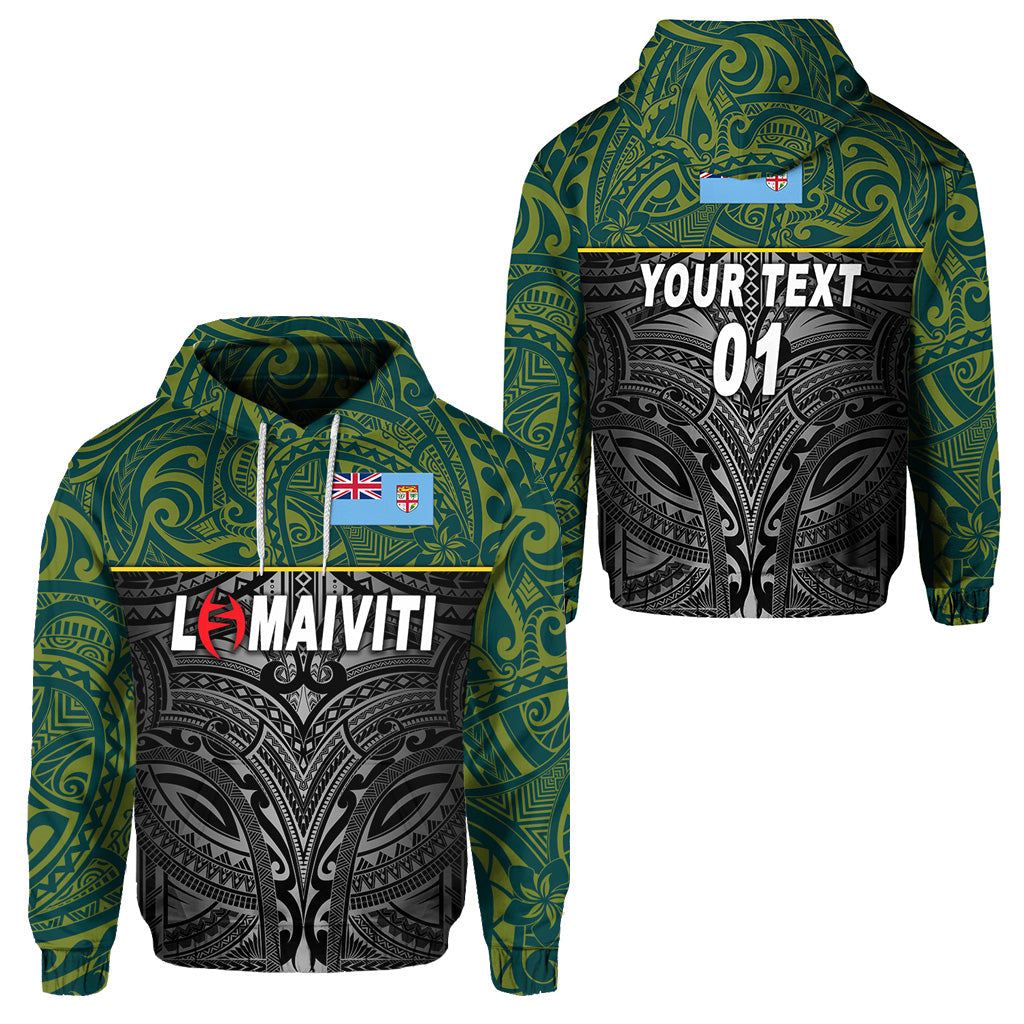 ( Personalised) Fiji Lomaiviti Rugby Hoodie Original Style, Text And Number
