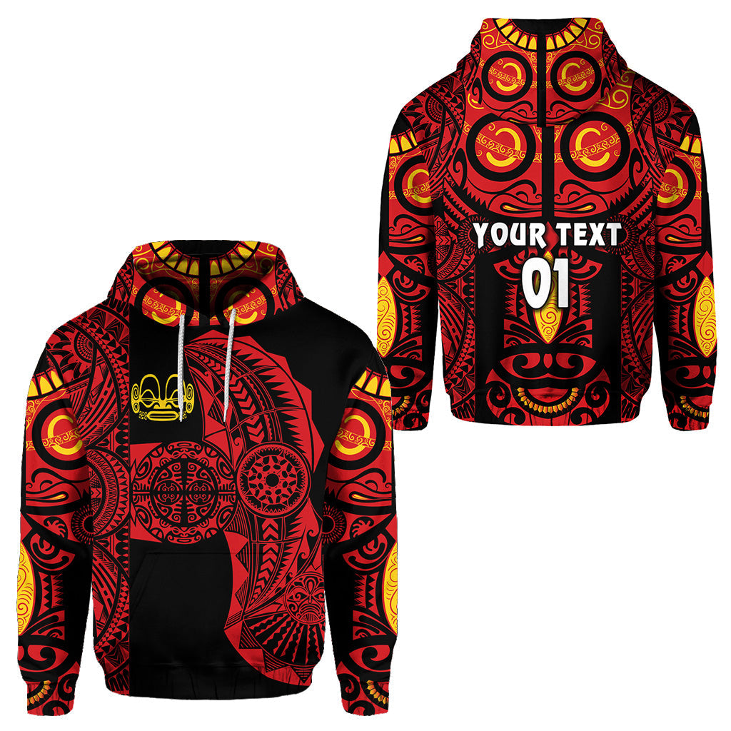 ( Personalised) Marquesas Islands Hoodie Marquesan Tattoo Original Style Red