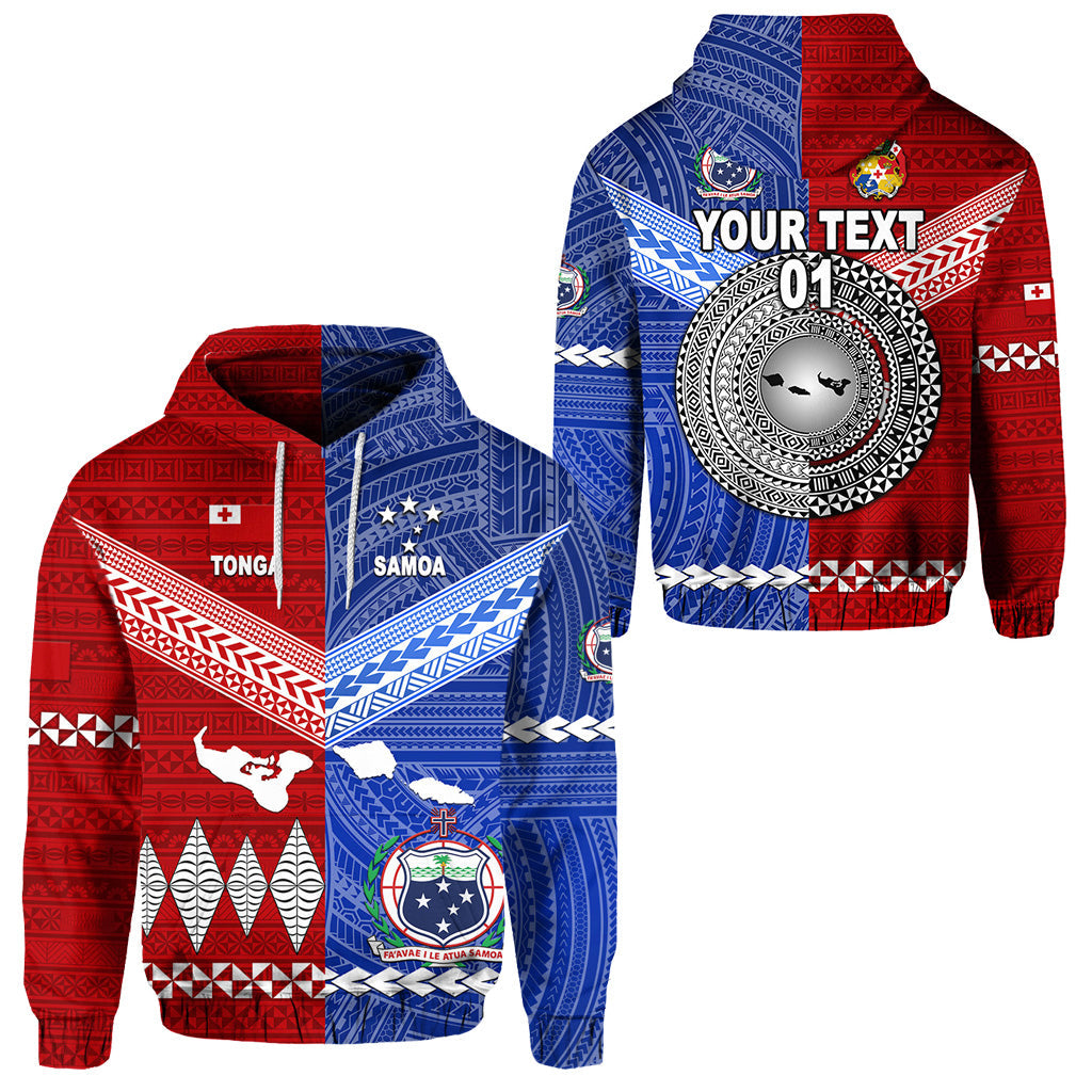 ( Personalised) Tonga And Samoa Together Hoodie Unique Style, Text And Number