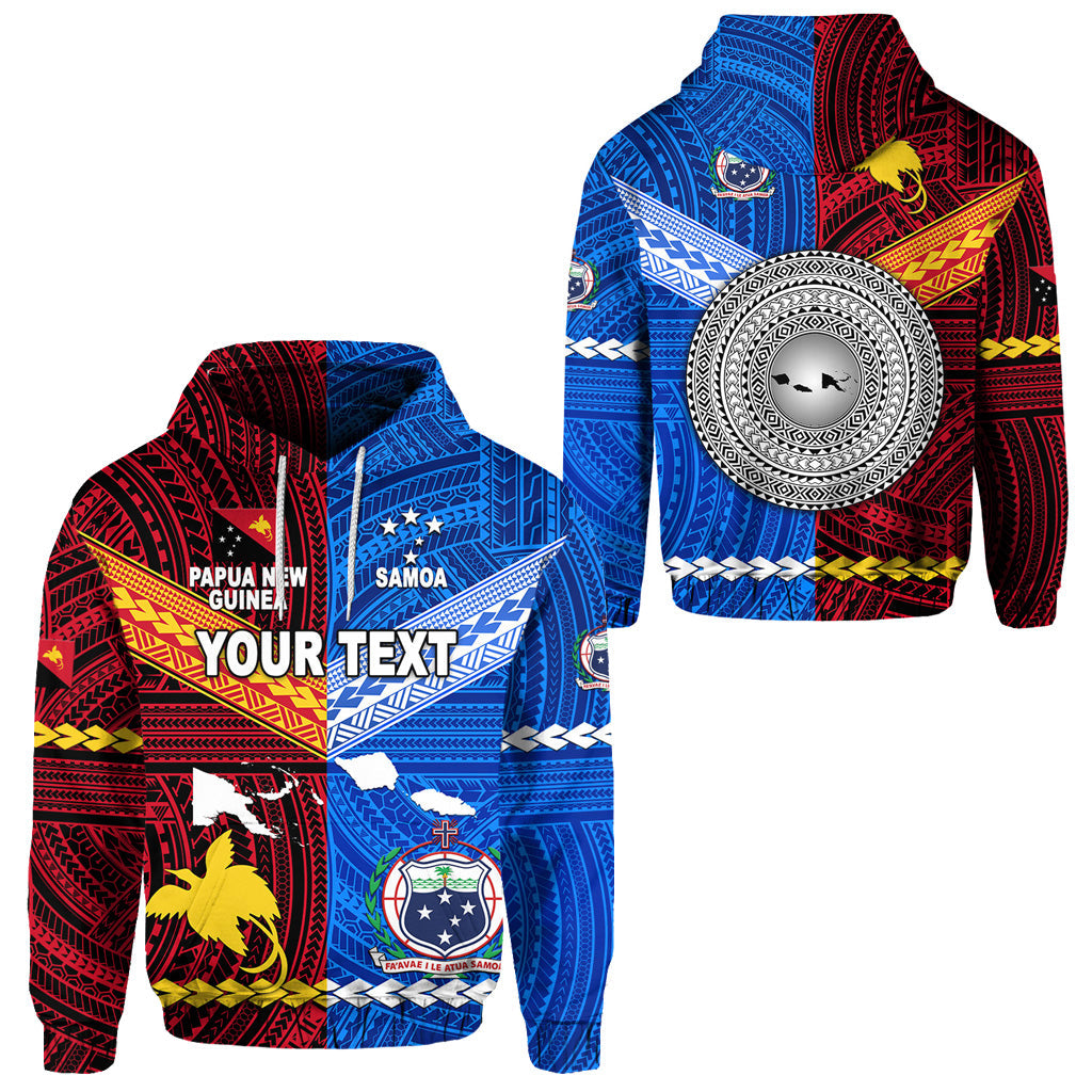 ( Personalised) Papua New Guinea And Samoa Together Hoodie