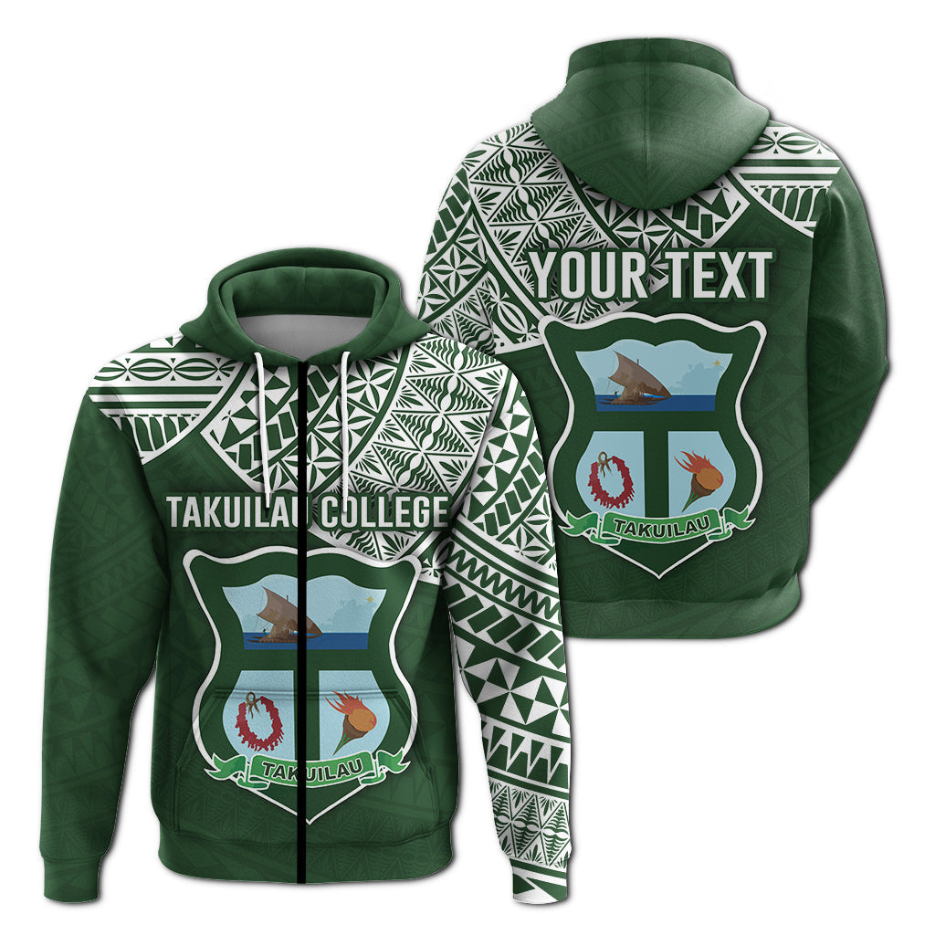 ( Personalised) Takuilau College Zip Hoodie Tonga Pattern