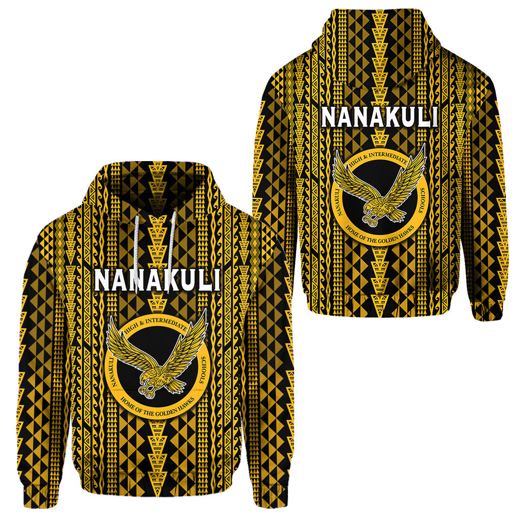Hawaii Nanakuli School Hoodie Golden Hawks Simple Style