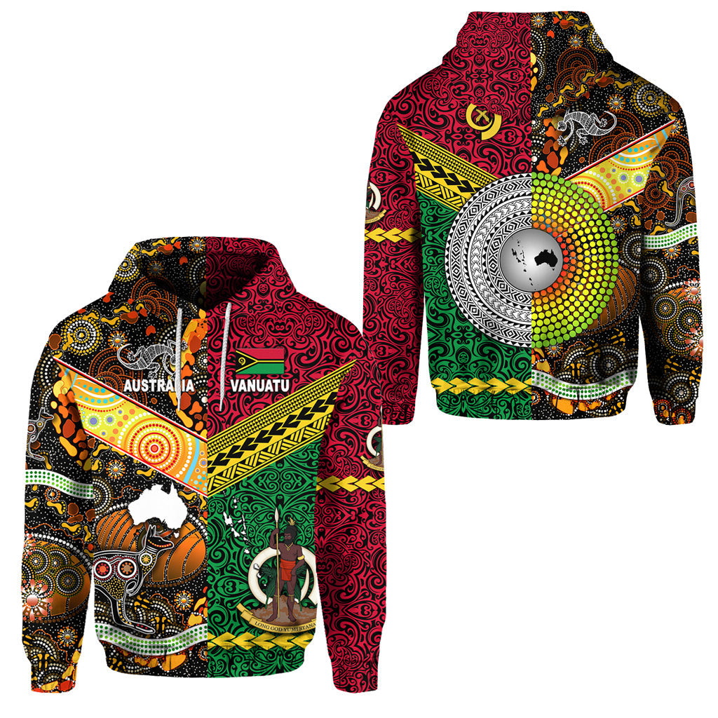 Vanuatu And Australia Hoodie Together