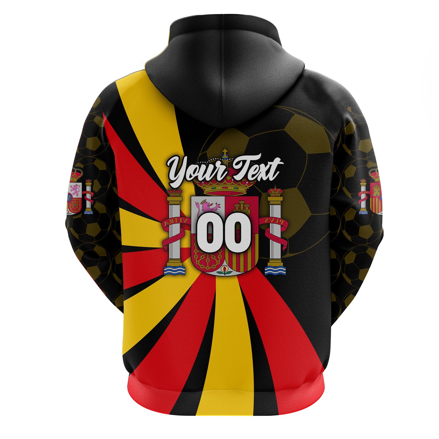 Custom Spain Football 2021 Zip Hoodie Sport Style