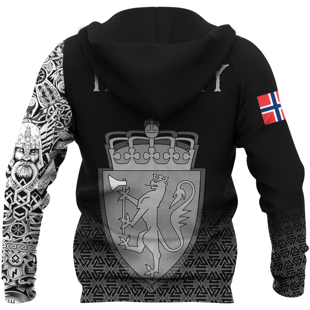 Viking Zip Hoodie Norway Coat Of Arms