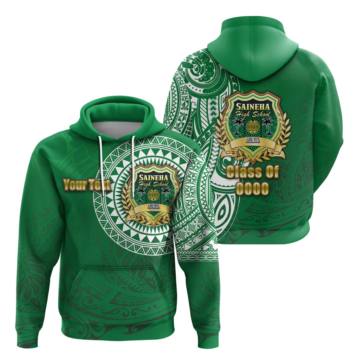 ( Personalised) Saineha Tonga Hoodie Tattoo Style Class of