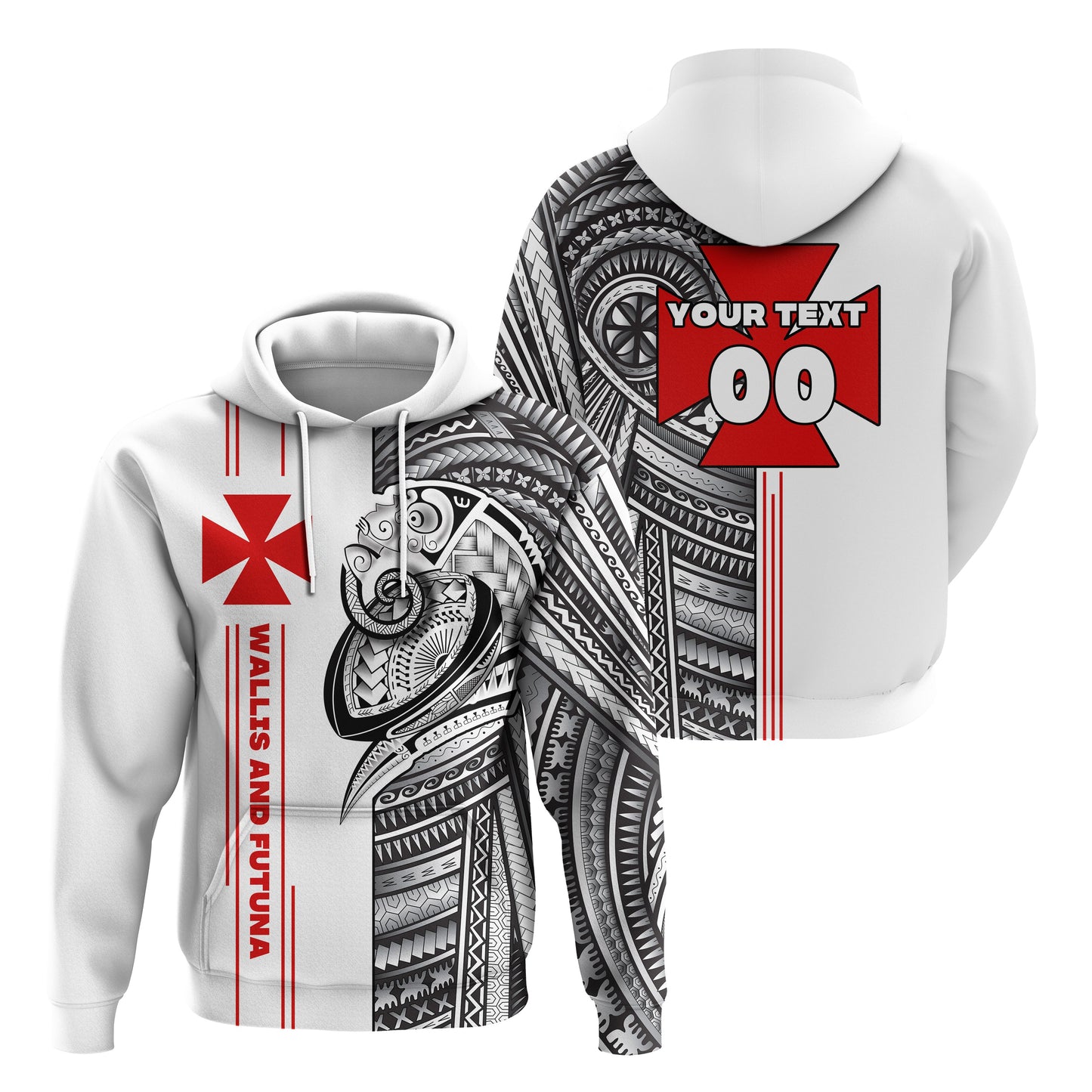 ( Personalised) Wallis and Futuna Hoodie Polynesian Sport Style