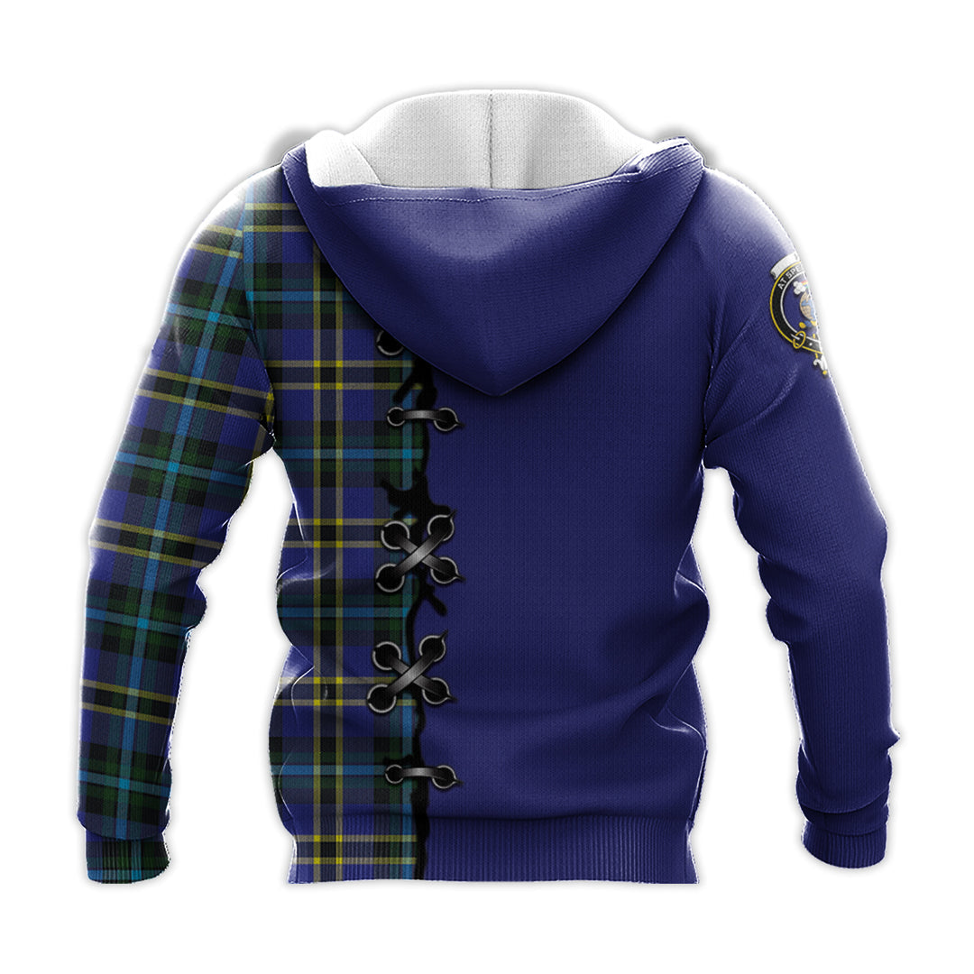 Printivon Hope Modern Tartan Hoodie Lion Rampant And Celtic Thistle Style