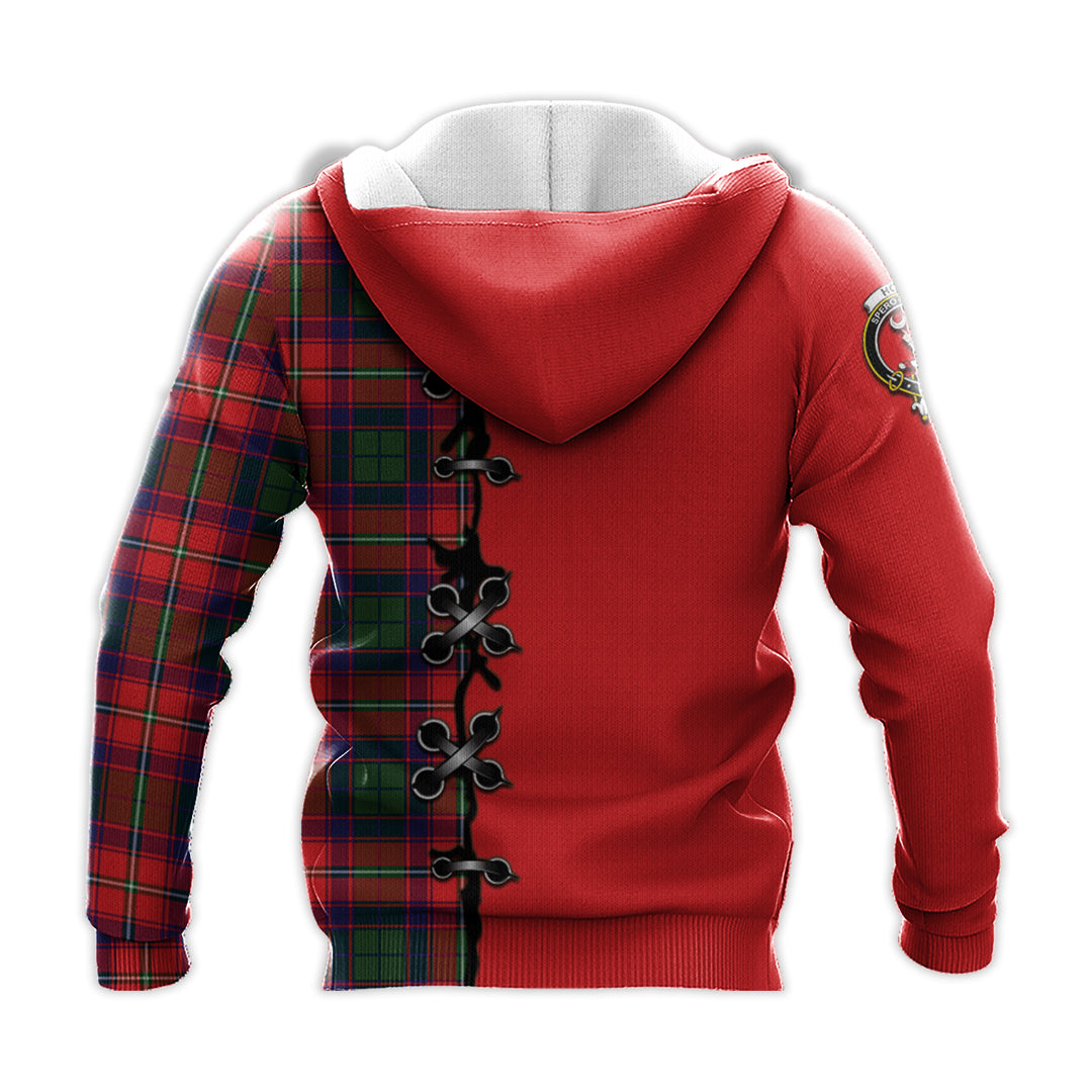 Printivon Hopkirk Tartan Hoodie Lion Rampant And Celtic Thistle Style