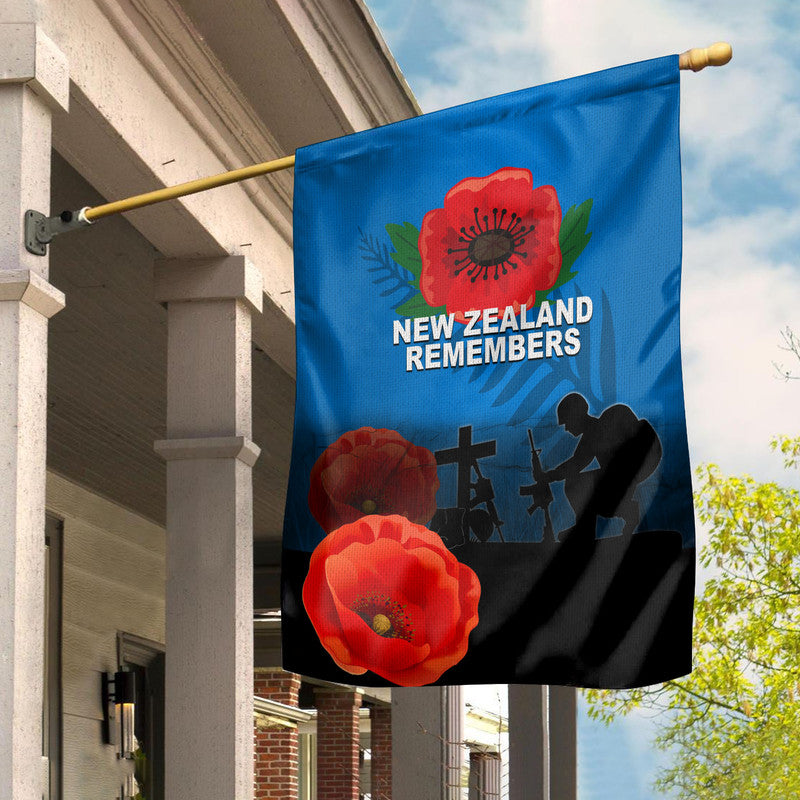 Anzac Day New Zealand Remembers Flag