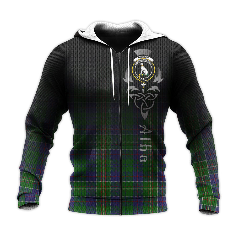 Printivon Hunter Of Hunterston Tartan Crest Alba Celtic Hoodie