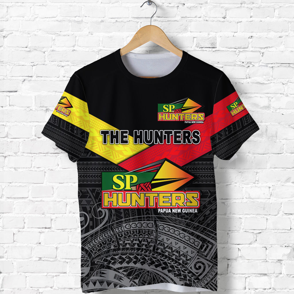 Papua New Guinea Sp Hunters T Shirt Rugby Original Style - Black