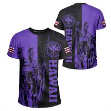 Hawaii Flag King Kamehameha T Shirt Purple Shirt