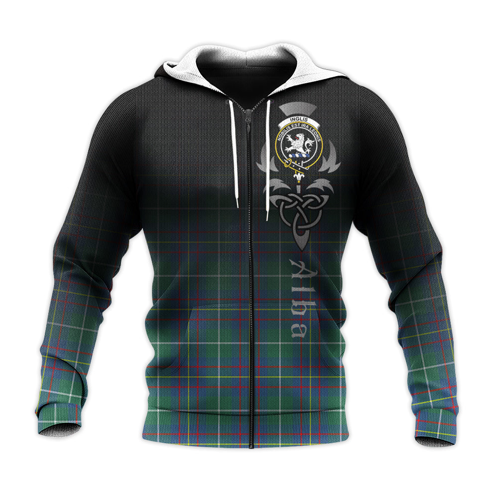 Printivon Inglis Ancient Tartan Crest Alba Celtic Hoodie