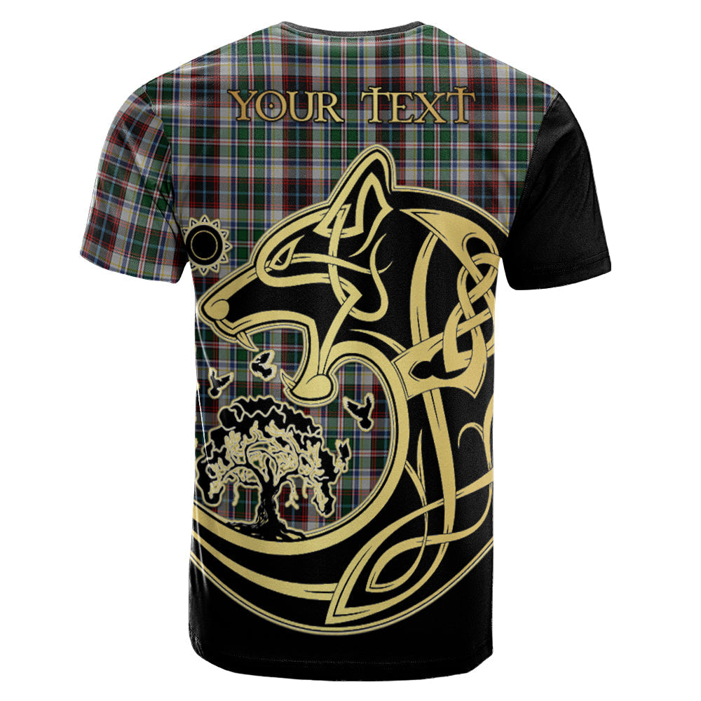 Printivon Innes Dress Crest Celtic Wolf Tartan T Shirt Custom Your Text