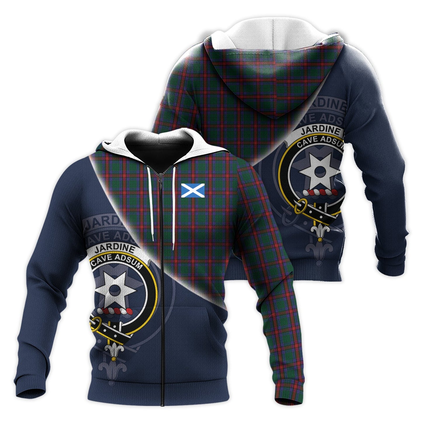 Printivon Jardine Dress Tartan Scottish Crest Hoodie