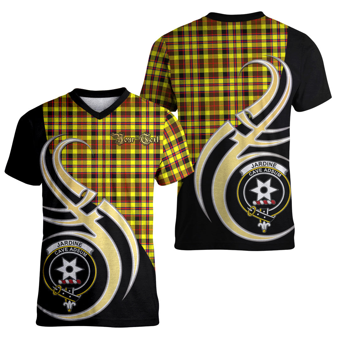 Printivon Jardine Modern Tartan Crest Believe In Me T Shirt