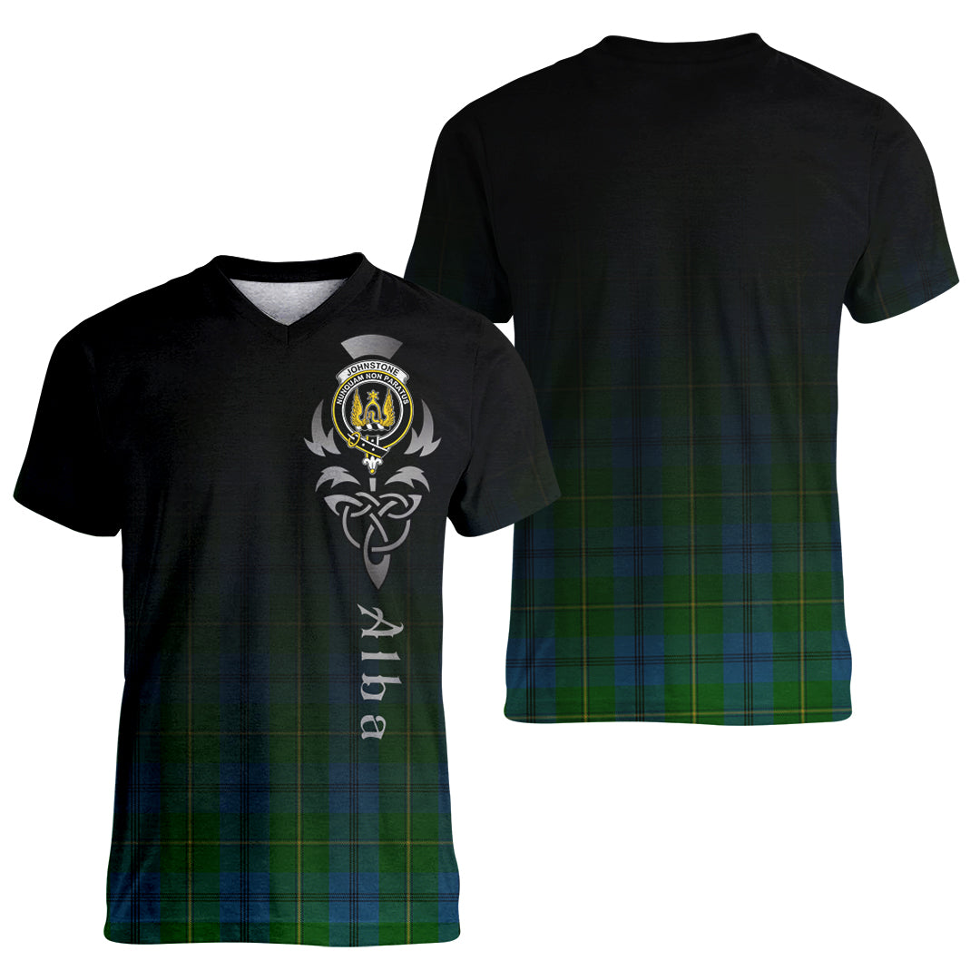 Printivon Johnstone Tartan Crest Alba Celtic T Shirt