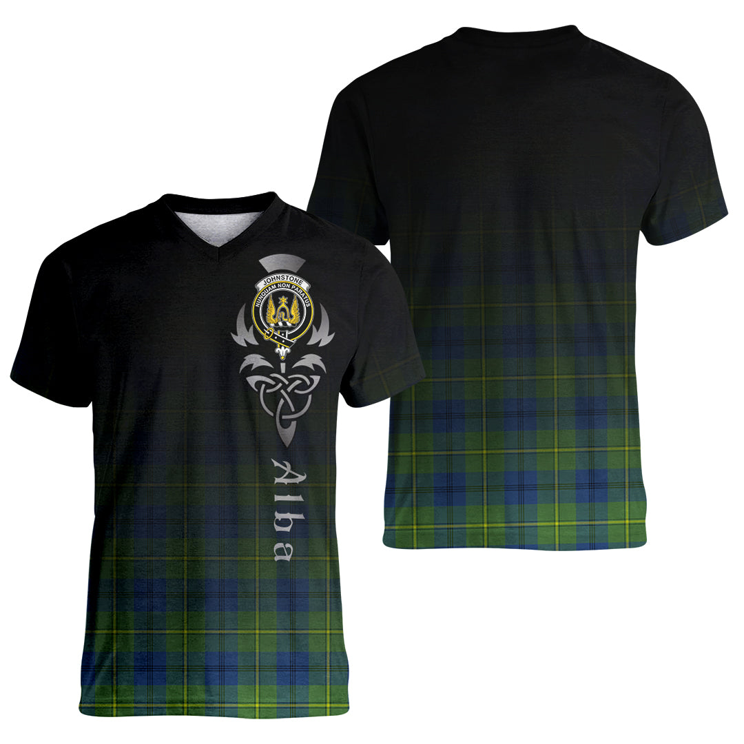 Printivon Johnstone Ancient Tartan Crest Alba Celtic T Shirt