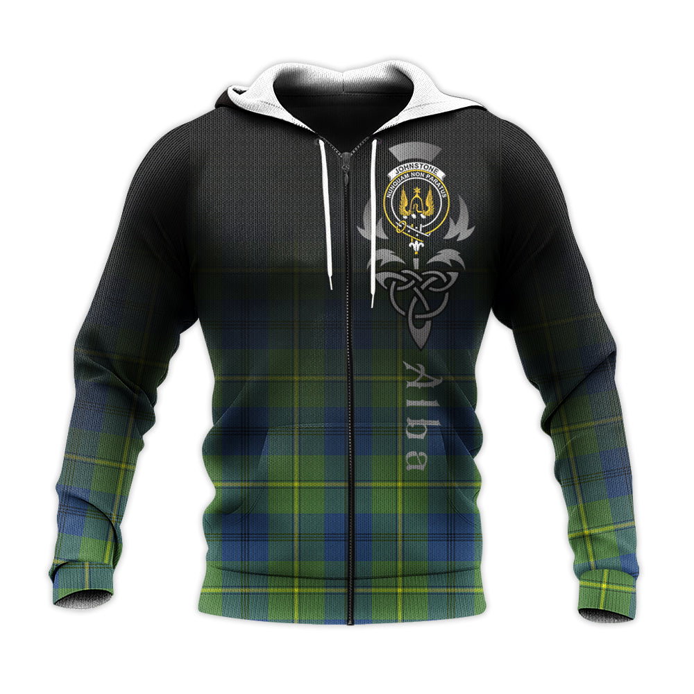 Printivon Johnstone Ancient Tartan Crest Alba Celtic Hoodie