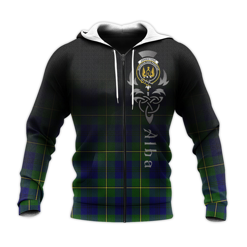 Printivon Johnstone Modern Tartan Crest Alba Celtic Hoodie