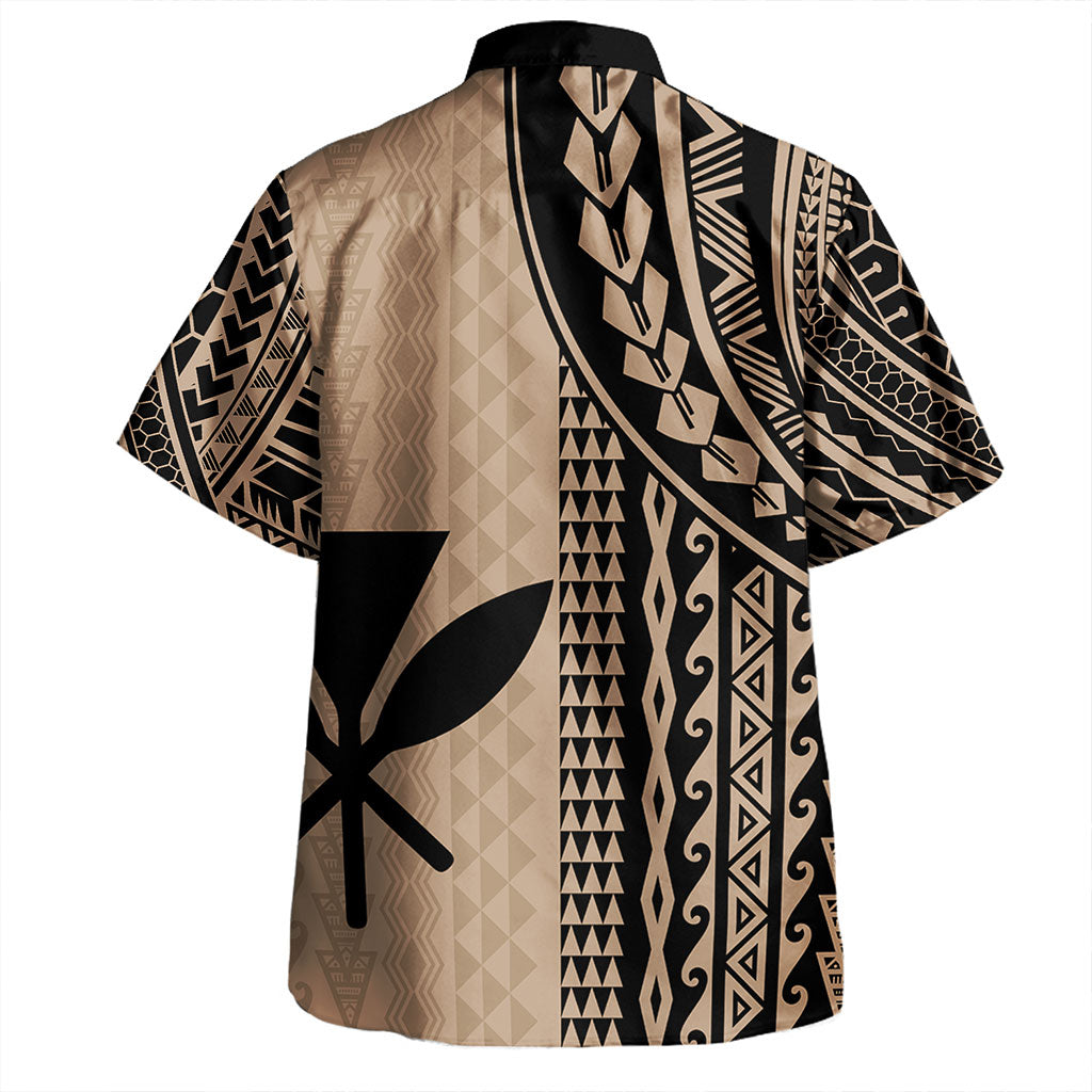 Hawaii Hawaiian Shirt Kanaka Maoli Polynesian Tattoo Island Polynesian Tribal Gold Hawaii Shirt