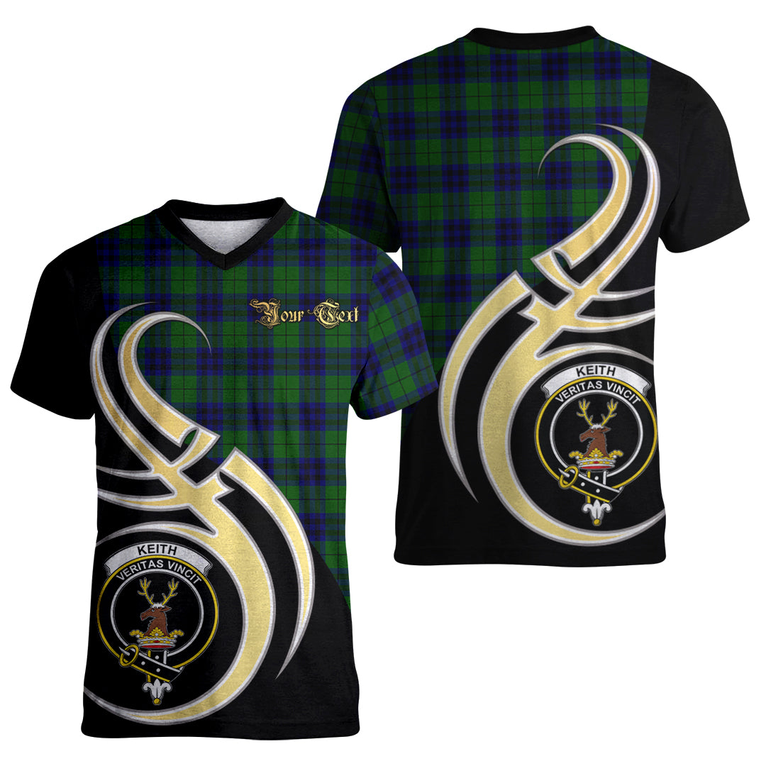 Printivon Keith Modern Tartan Crest Believe In Me T Shirt