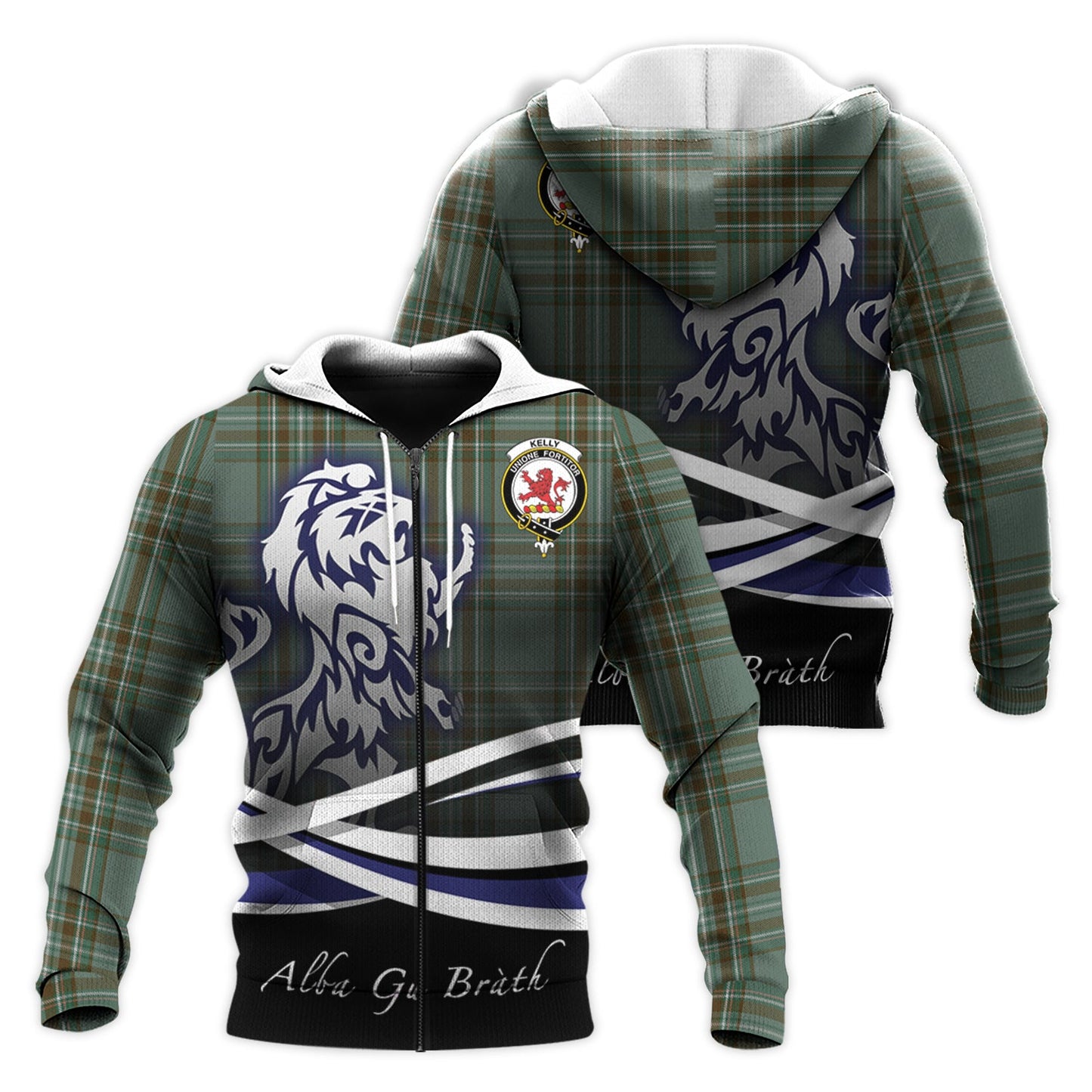 Printivon Kelly Dress Tartan Scottish Lion Hoodie