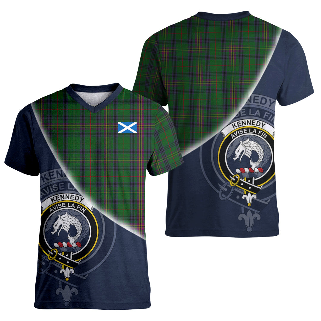 Printivon Kennedy Tartan Scottish Crest T Shirt