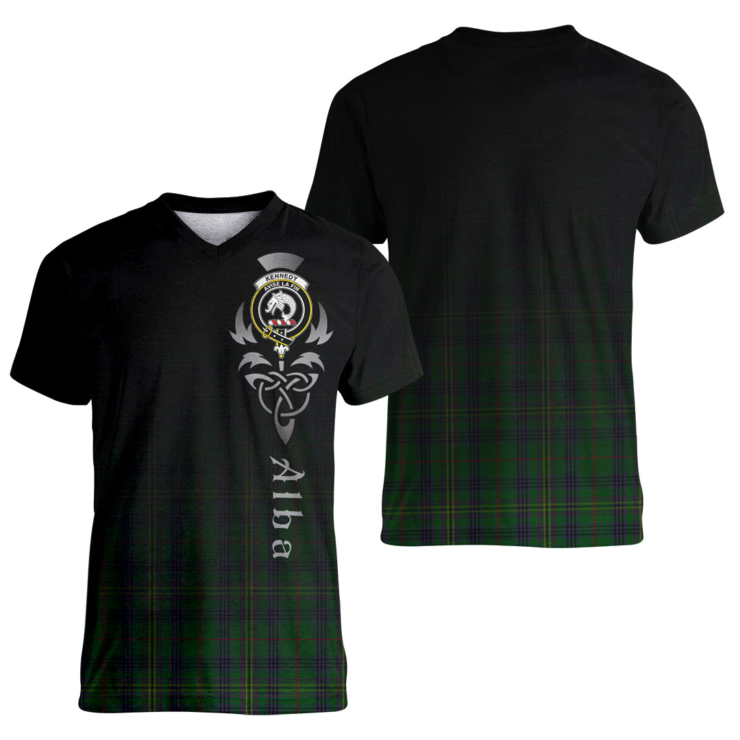 Printivon Kennedy Tartan Crest Alba Celtic T Shirt